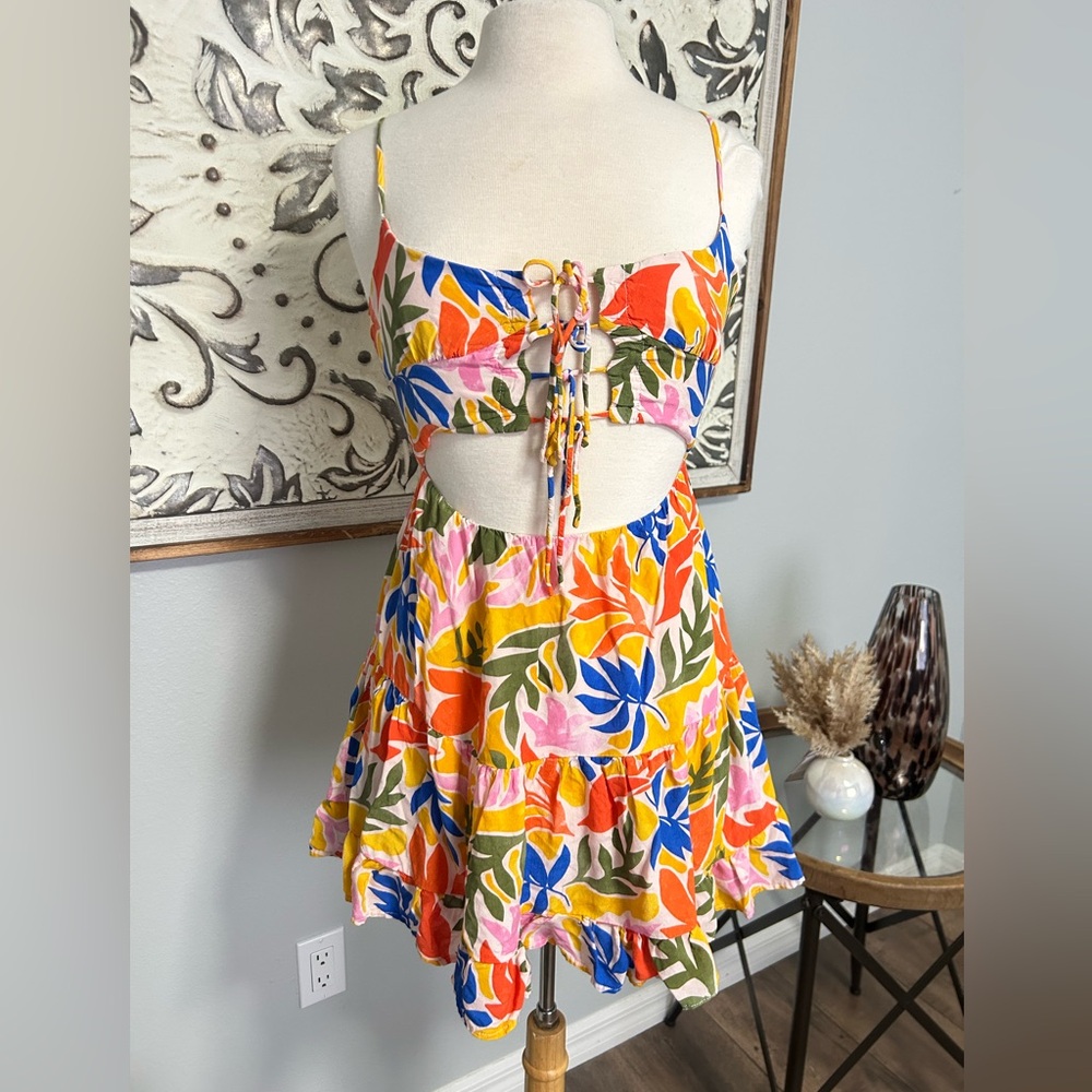 Colorful Floral Mini Dress